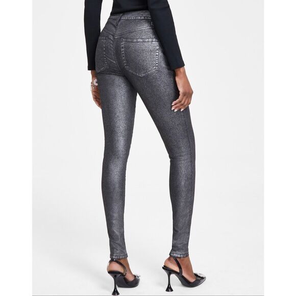 NWT INC International Concepts Silver Skinny Jeans Sz 8 - Picture 2 of 11